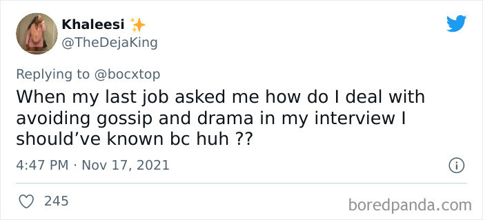 20. Drama and gossip...