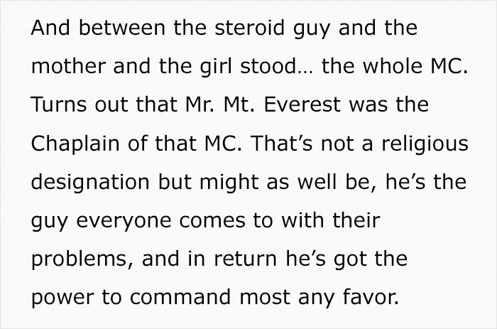 The bikers formed somewhat of a human shield between the mother and the little girl.