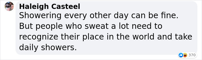 Knowing when to actually shower