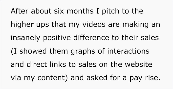 Pitching in order to get a raise