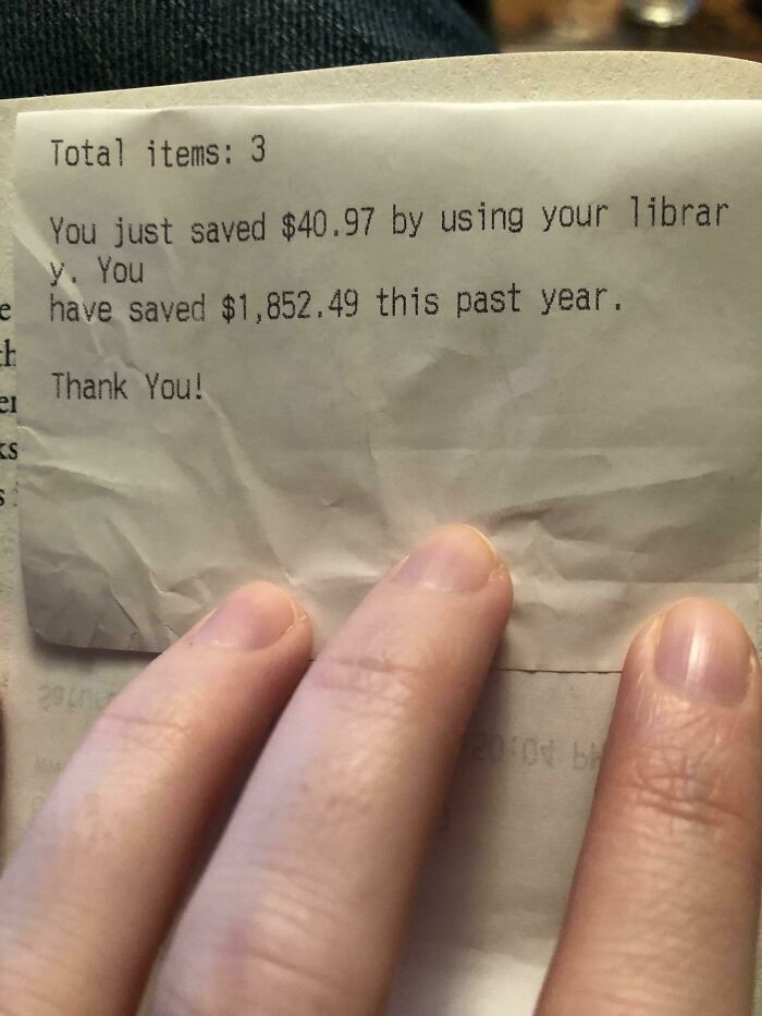 4. This public library reveals how much money you've saved