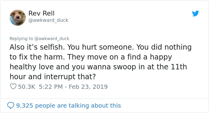 Don't be THAT person. Because let's be honest, she's just going to be mad at you or really confused. He could ruin her life.