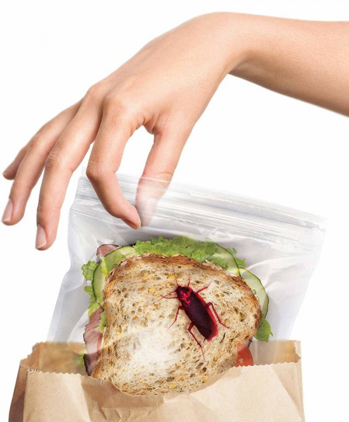 Bugs printed on sandwich bags will definitely prevent your coworkers from stealing your lunch.
