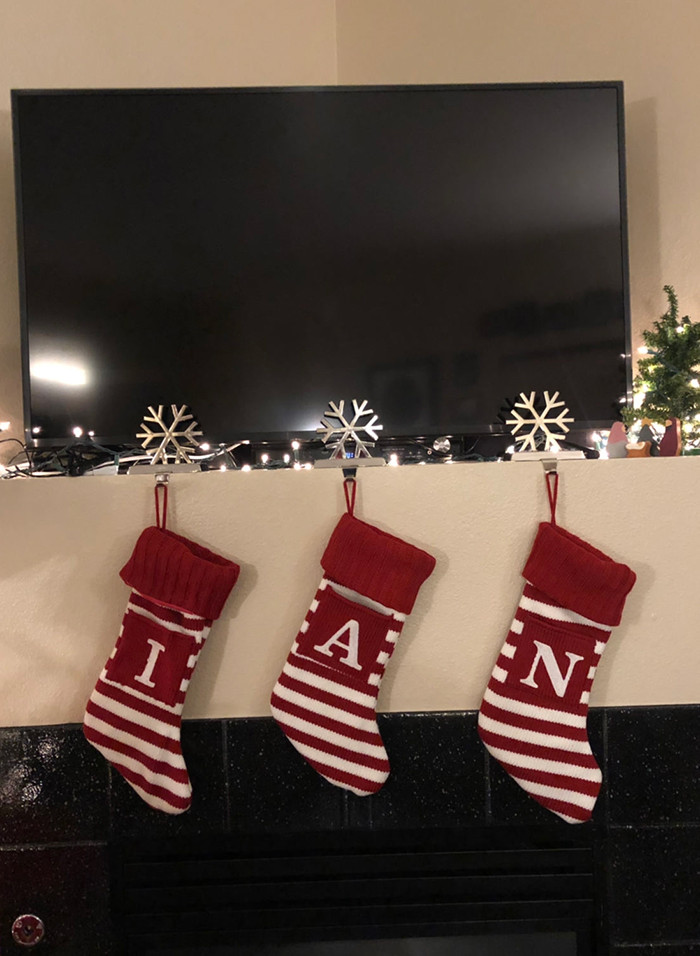 #21 My Husband Ian Insisted That Our New Puppy Nala Get Her Own Stocking. I Thought It Was Sweet Until I Realized He Had Ulterior Motives