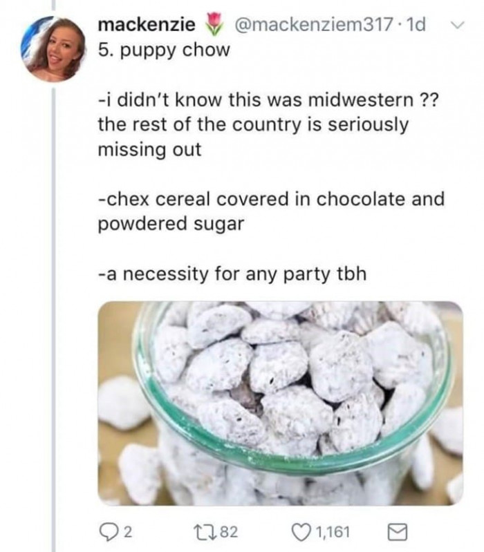 6. Two Words: Puppy Chow