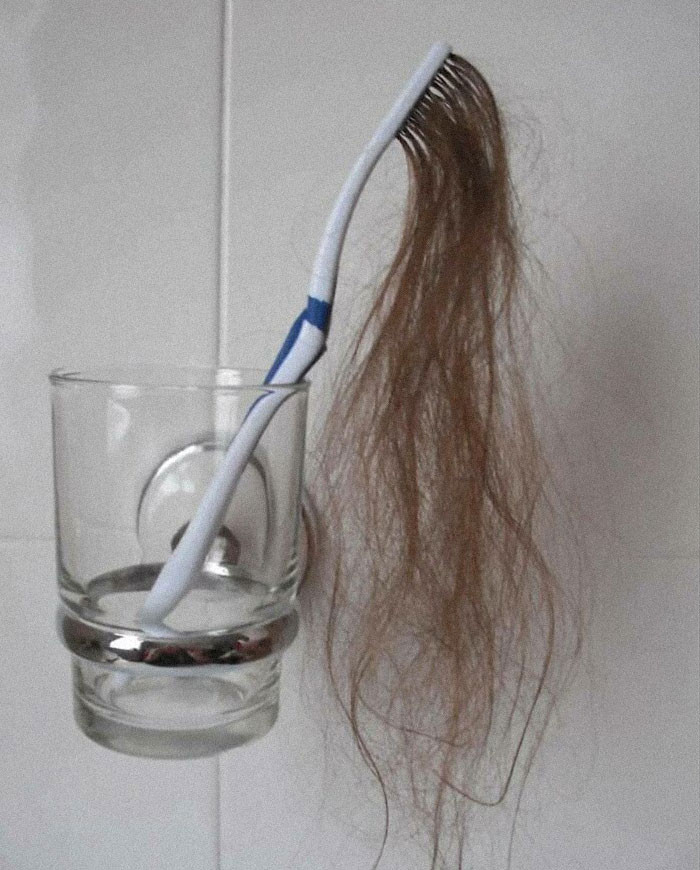 19. A literal hairbrush—more disgusting than disturbing