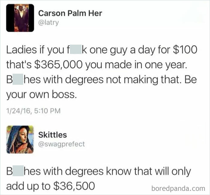 11. Carson, maybe you need a degree in math!