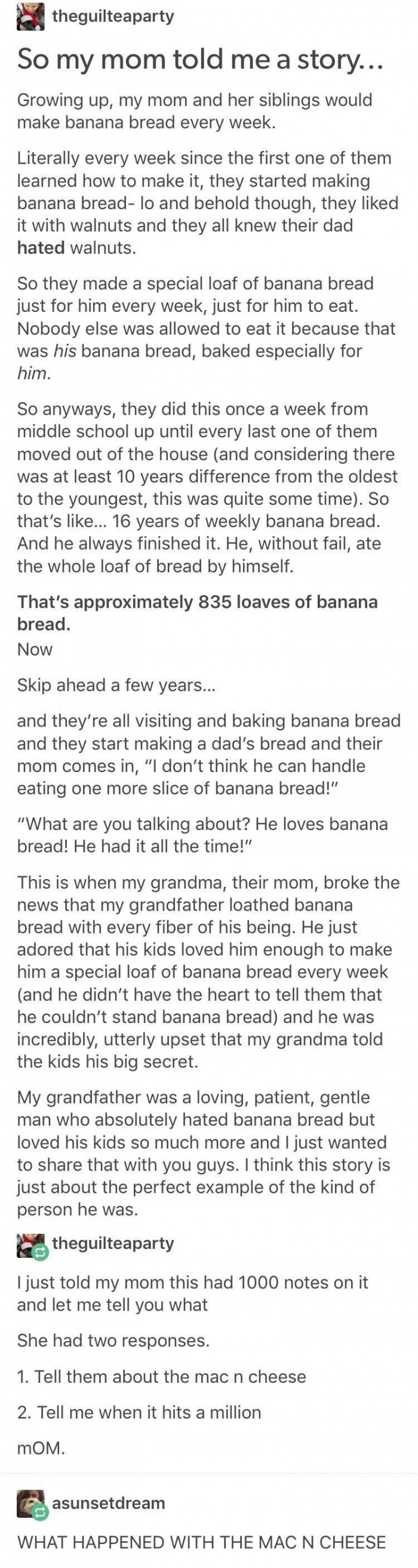 4. First, awwwww.... grandparents are great! And second, what happened with the mac n cheese?