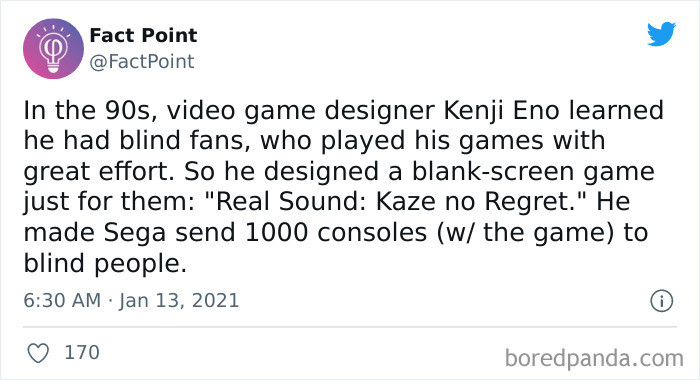 9. His Heart Had a Spot for His Blind Fans.