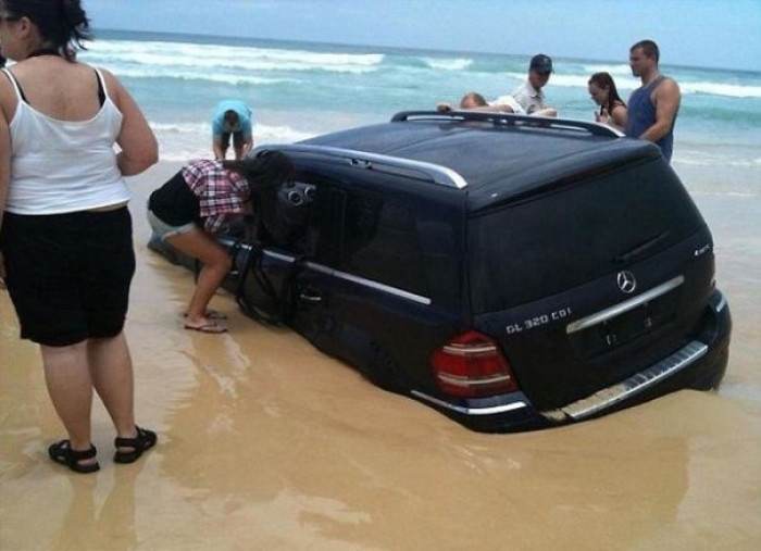Do not park on the beach.