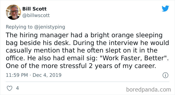 27. Work faster, better, and sleep in the office.
