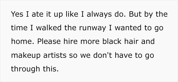 Leomie says the experience left her feeling disheartened.