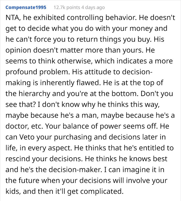 Controlling behavior...