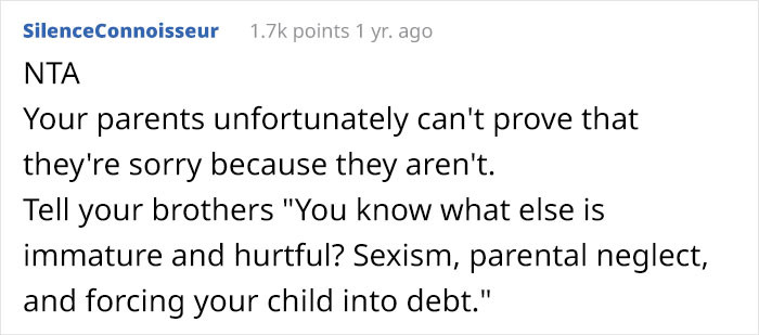 #13 Your parents aren't sorry.