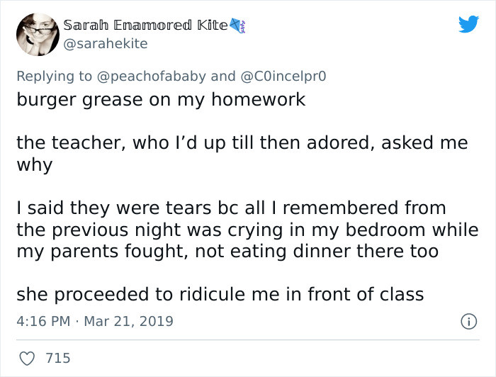 22. And with that action, she was no longer my favorite teacher.