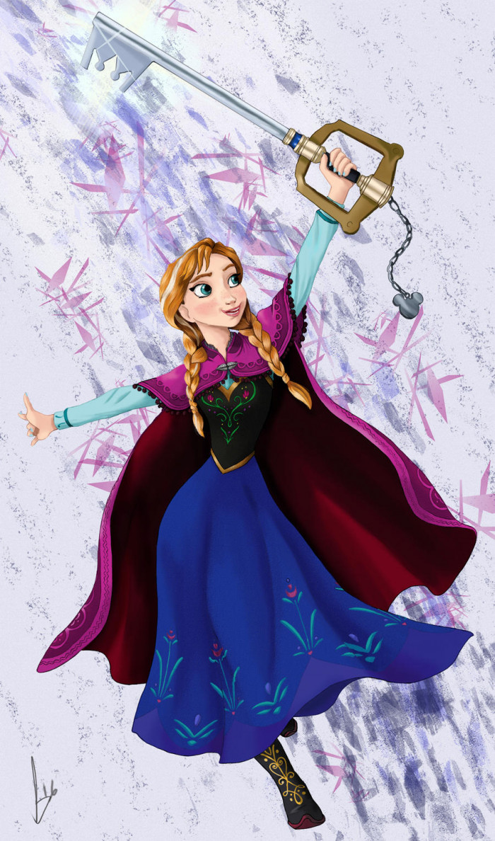 13. Princess Anna (with a Keyblade!)