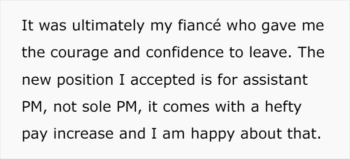 His new position, with all the major perks and salary bump, is for ASSISTANT Project Manager