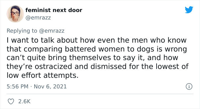 Emrazz turns her attention to men who, despite knowing that such dehumanizing comparisons are wrong, refuse to speak against them just so that they can feel included.
