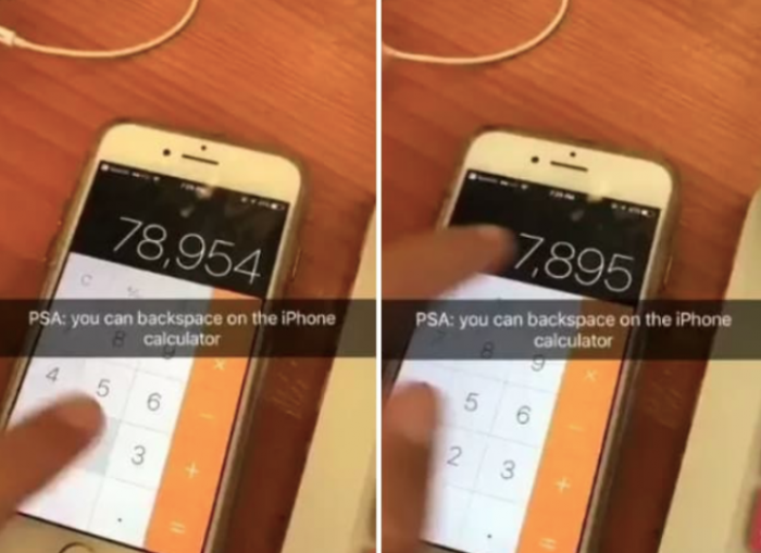 12. PSA: You can backspace on the Android calculator too, but you get a headphone jack.