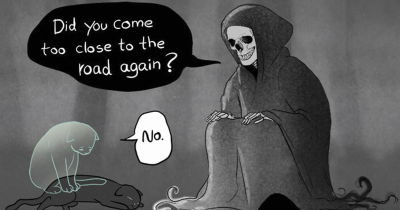 Artist's Comic Featuring a Newly Departed Black Cat Is Touching Souls Around The World