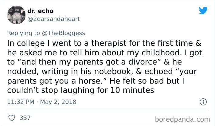 3. That's some therapy.