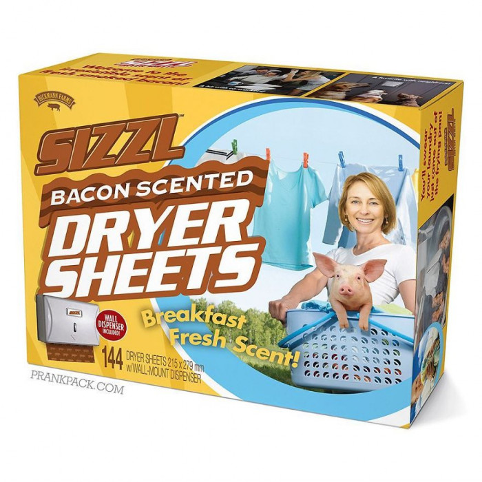 Bacon-Scented Dryer Sheets