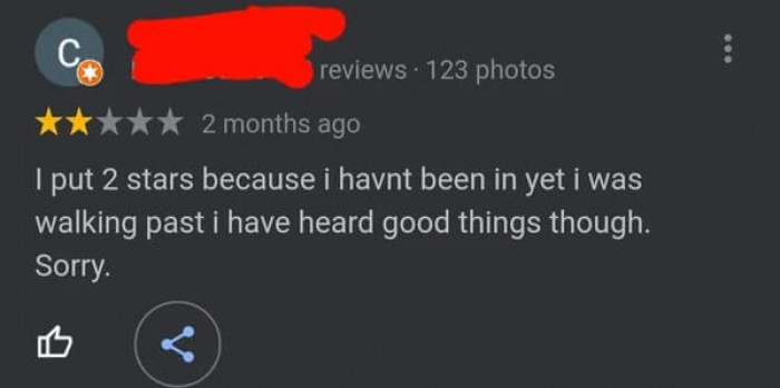 41. Why do you rate it then?