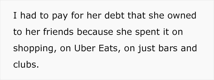 She spent money on things she should have thought twice about before spending on
