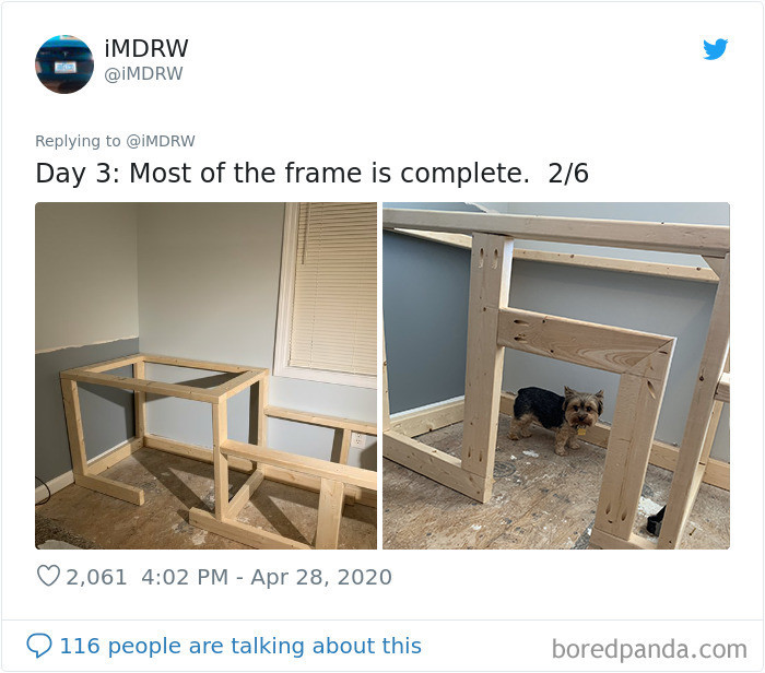The frame is up! 2/6