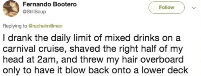 ... Things get wild on a carnival cruise, folks!