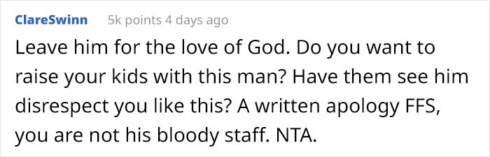 And others even suggested divorce.