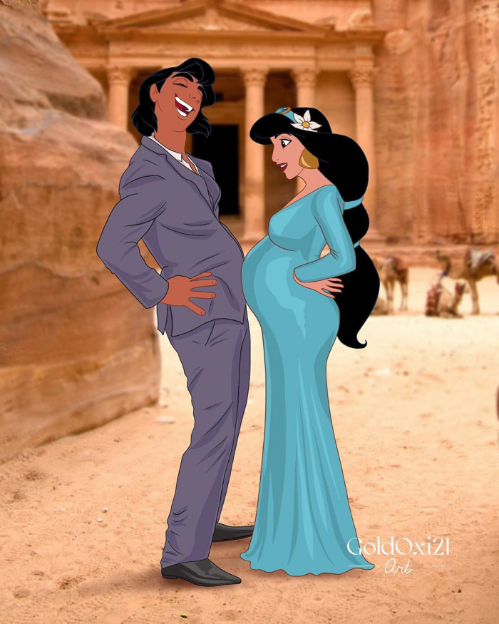 Disney Princesses Reimagined As Pregnant Mothers In The Modern Day