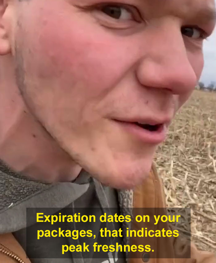 He explains that the expiry date is actually the 