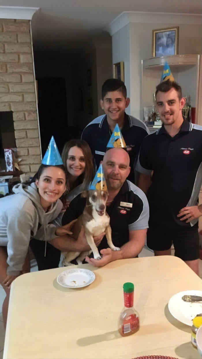 Bailey was gifted a brand new hot-dog chew toy by his family, along with his incredible cake.
