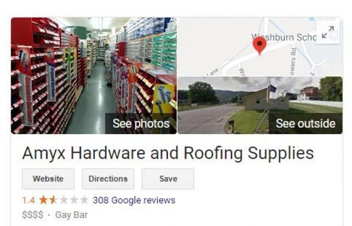 Shortly after, Google reviewers re-categorized the business as a gay bar.