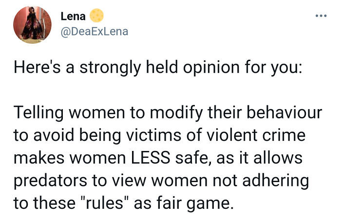 17. A strongly held opinion