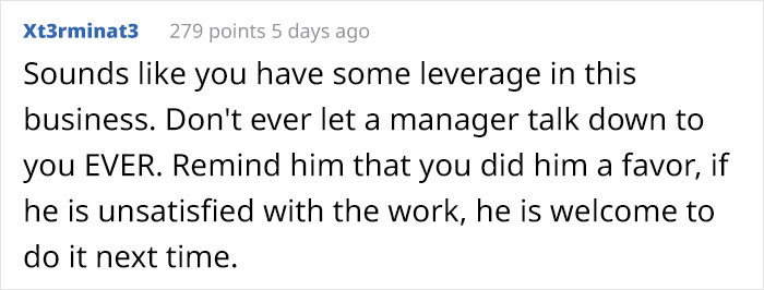 OP Has Leverage, and He Should Remember That
