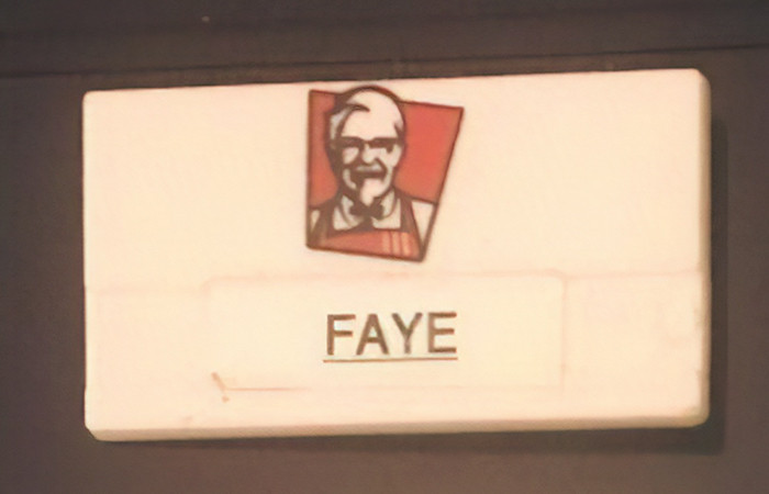 Faye's first job at 16