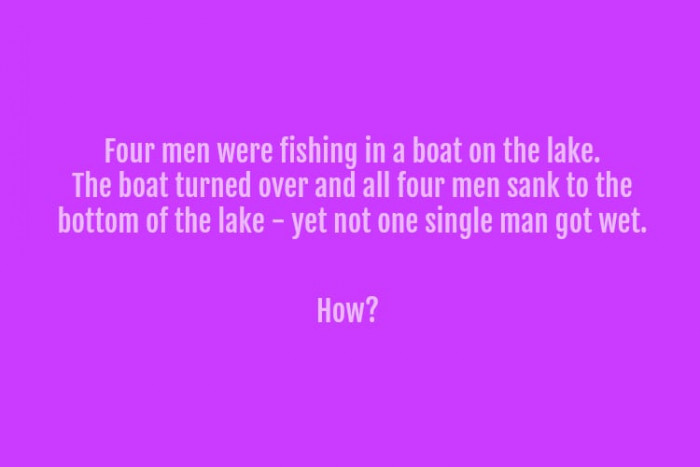 Question 5: Mysterious fishermen?