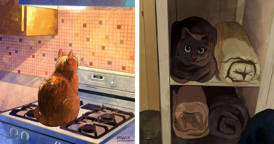 Cat Obsessed Artist Vows To Draw A Cat Every Day Until She Can Finally Adopt One