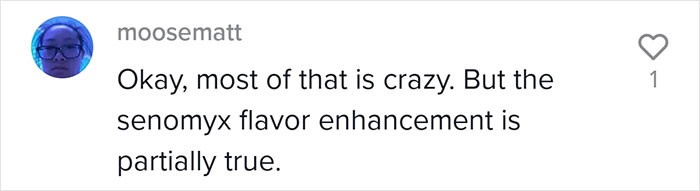 Yes, it is partially true, but not in the way that she believes.