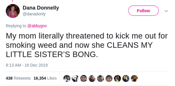 Mom got reeeeaaaaaal laid back.