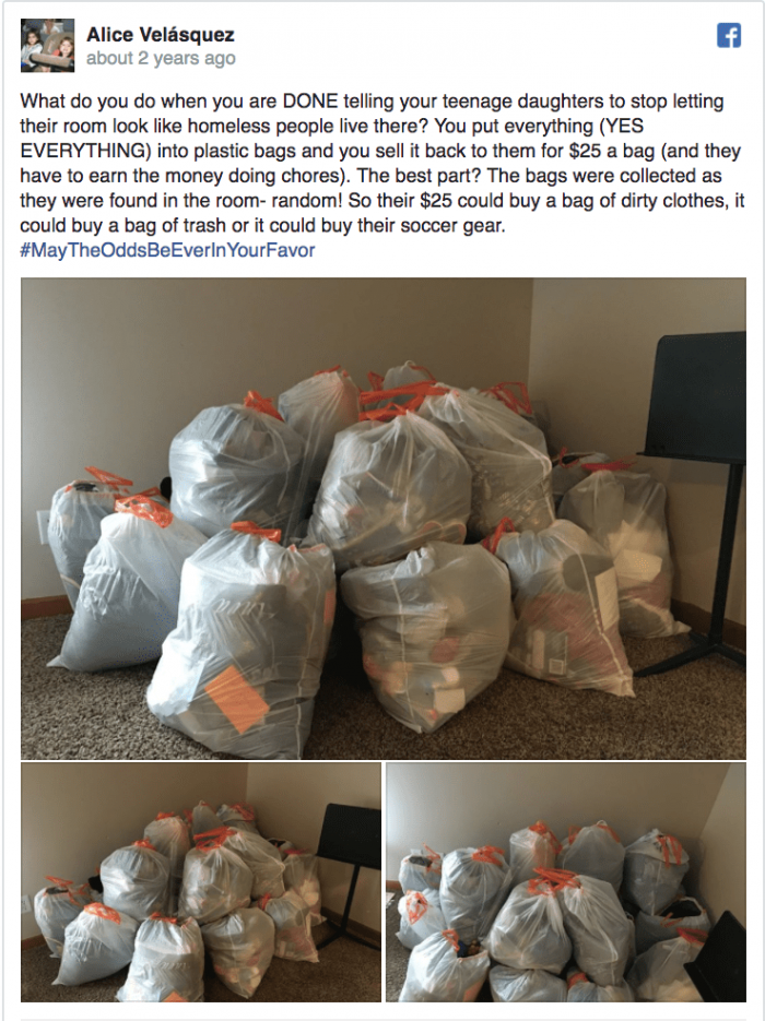 Alice posted about her genius idea on Facebook.