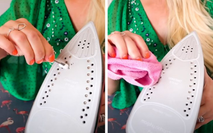 Paracetamol tablet to clean the bottom of your iron.