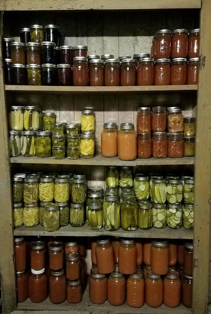 16. Here's what the payoff of canning homegrown veggies looks like.
