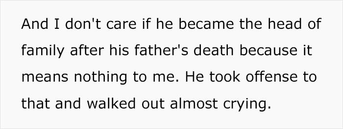 The OP was angry and even made her husband cry.