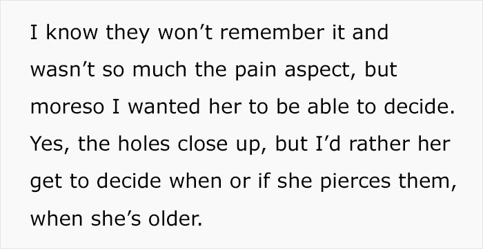 She explains her perspective on the matter.