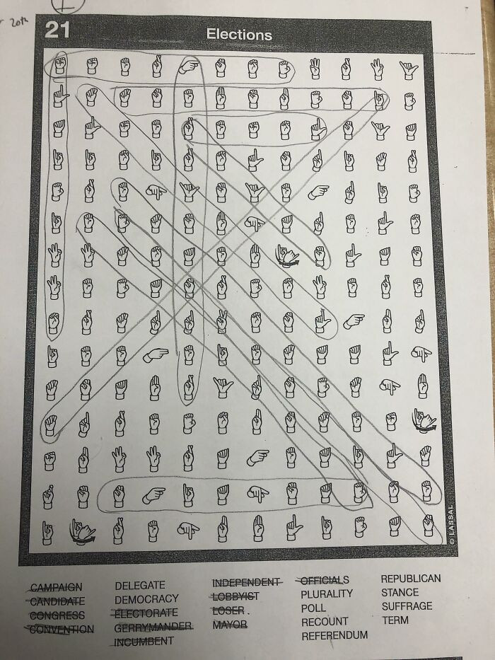 2. Our Teacher Had Us Do Word Searches In Asl To Practice Finger Spelling