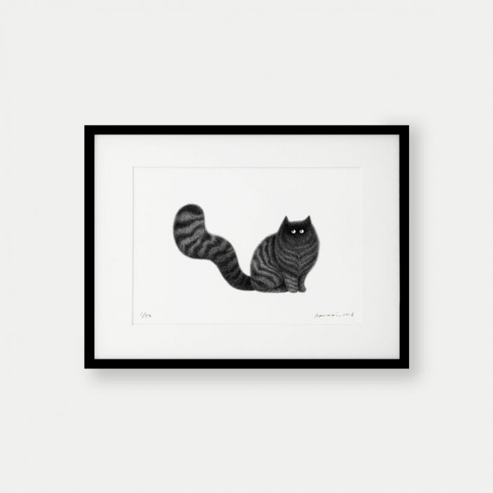 A playful composition of fluffy cats gathered around a central scene
