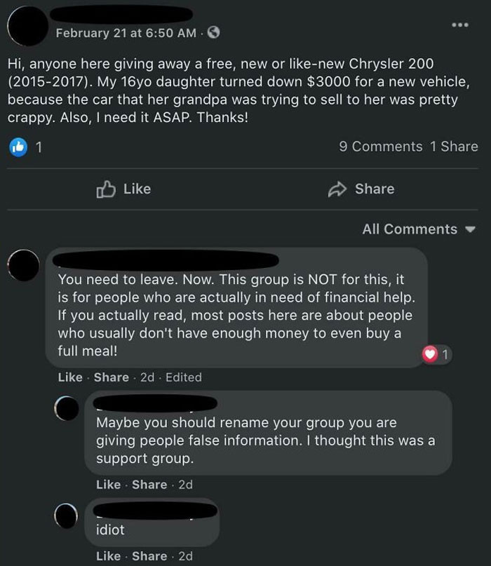 17. Such a spoiled brat; on one side, it's the poor, and on the other side, we have people like this.